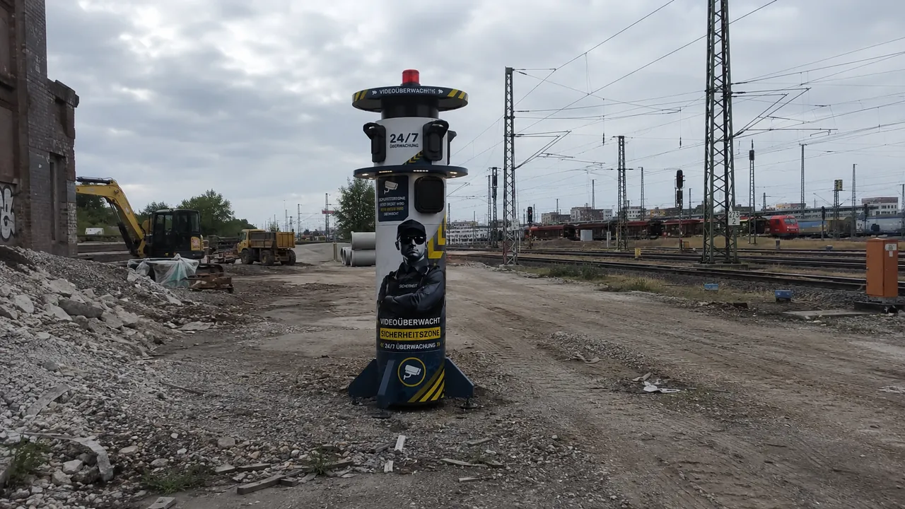 Mobiler ORBITAS Tower in der Video-Version auf einer Baustelle